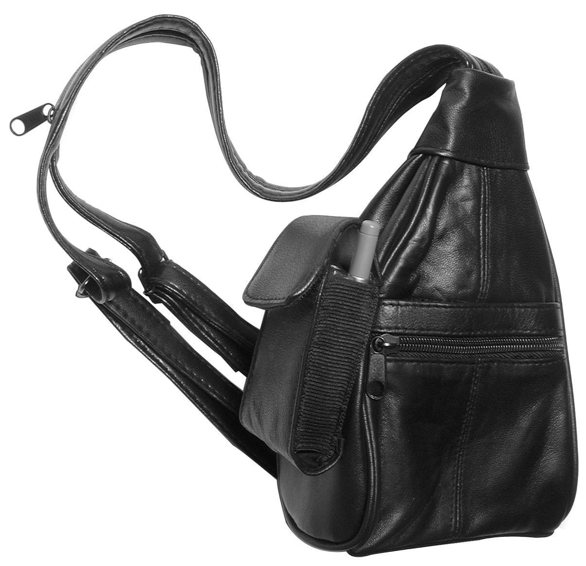 9 Black Small Backpack Purse Leather M 1547 Weaver Leather Supply 7733