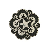 Jeremiah Watt Brand Floral Star Concho, 1-1/2" with screw