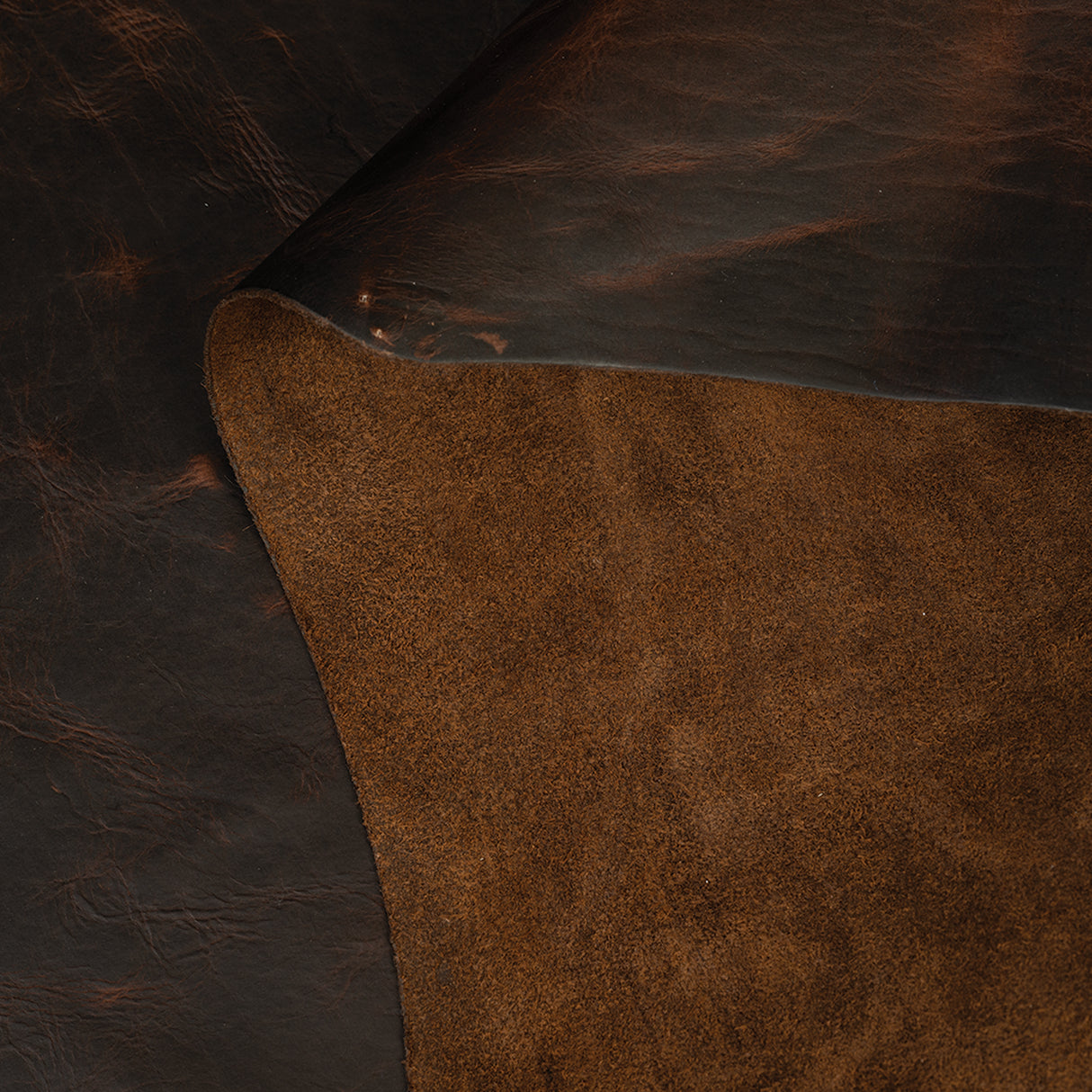 American Bison Leather, Side, Chocolate