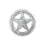 Star Concho, Antique Silver/Zinc Die Cast, 1-1/4"