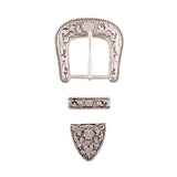 Western Floral Buckle Loop & Tip Set, 1-1/2"