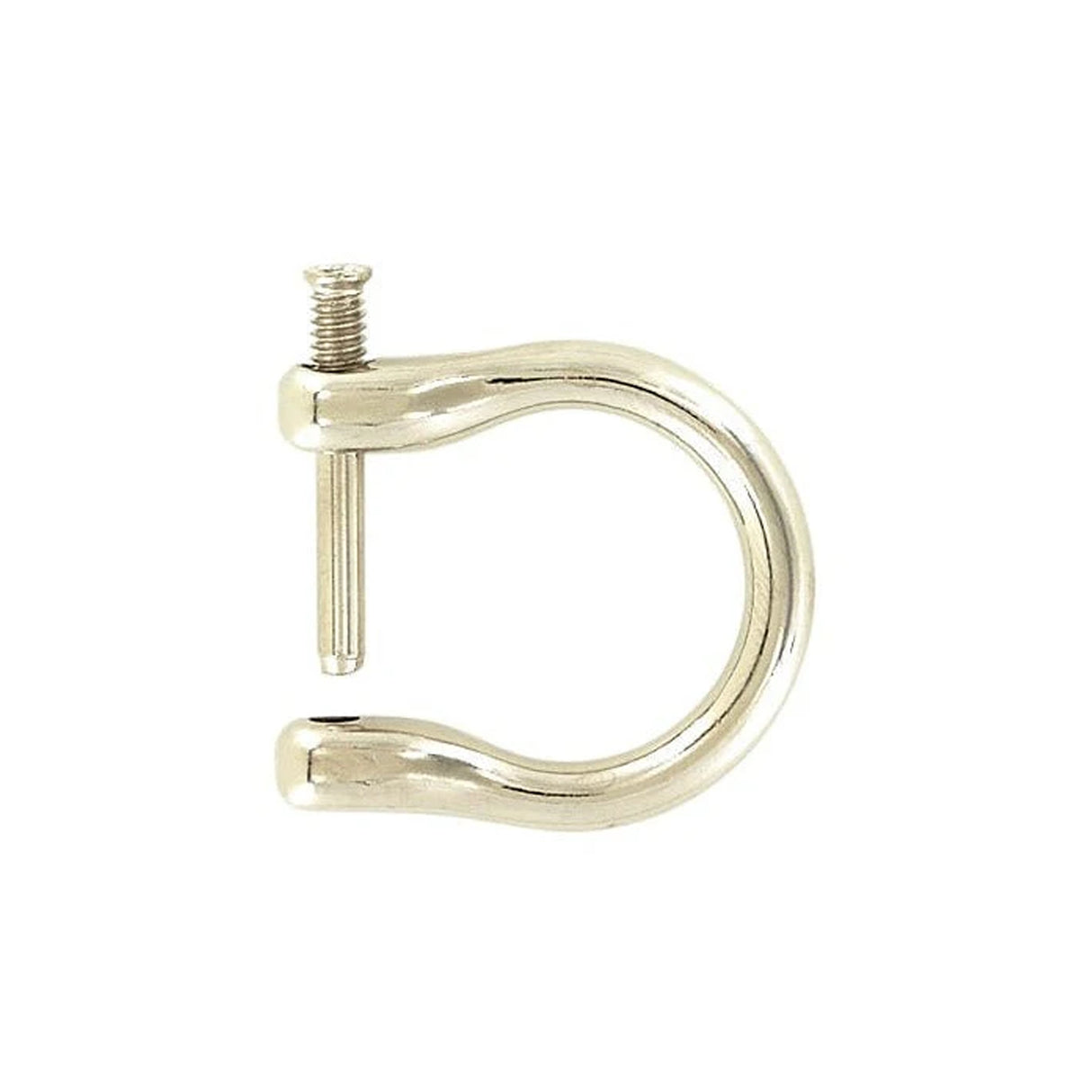 3/4" Nickel, Horseshoe Ring with Screw-In Pin, Zinc Alloy, #P-2079-NP