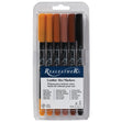 Dual Tip Leather Dye Markers, 6-Pack