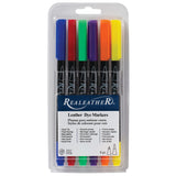 Dual Tip Leather Dye Markers, 6-Pack