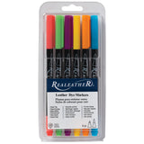 Dual Tip Leather Dye Markers, 6-Pack