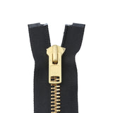 #10 Metal, Black, 20" YKK Separating Jacket Zipper with Brass Teeth, #9JK-20-BLK-B