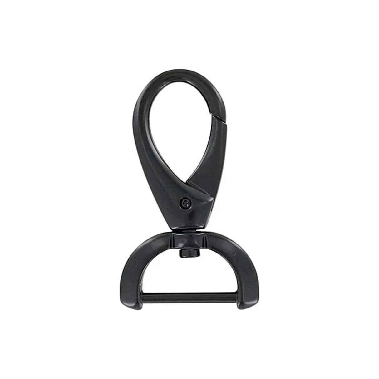 1" Matte Black, Lever Swivel Snap Hook, Zinc Alloy, #P-3059-BLK