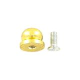 1/2" Brass, Ball on Base Handbag Bottom Stud, Solid Brass-PK5, #P-2004