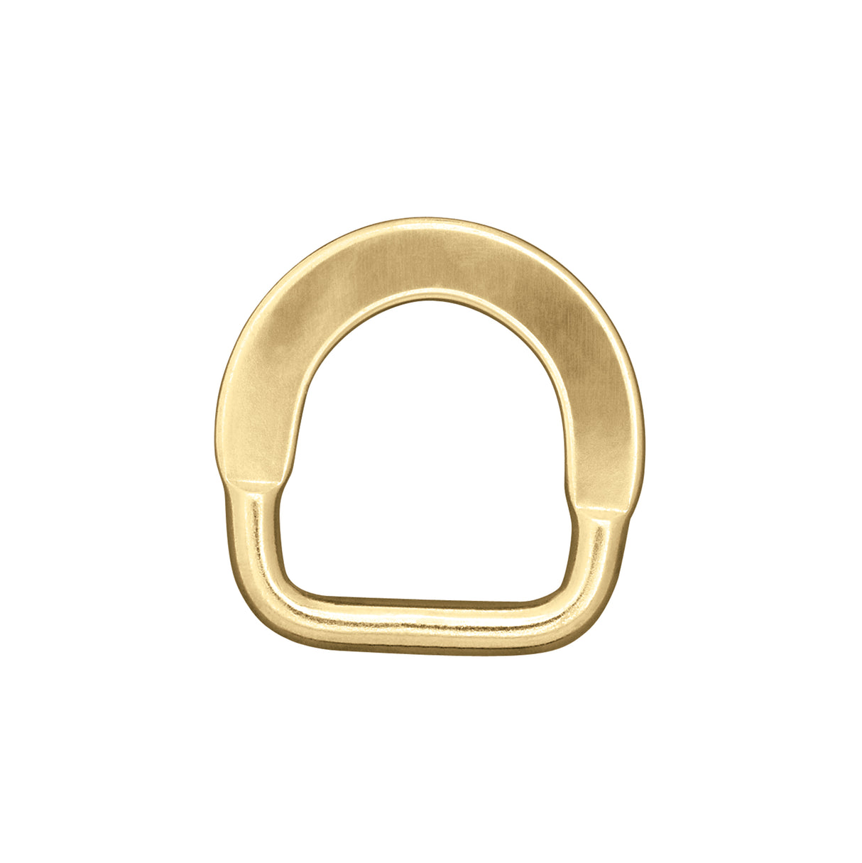 Flat Saddle D-Ring Solid Brass, 1"