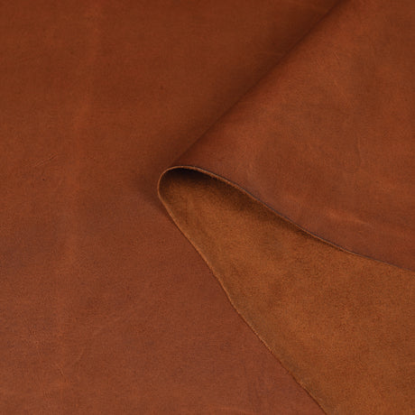 Chrome Tanned Top Grain Leather Side, Seidel Tannery, 2-3 oz. Medium Brown