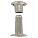 9mm Nickel Plated, Single Cap Jiffy Rivets, Solid Brass-100ct, #NB309S-SBN