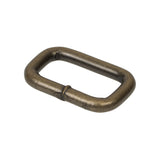 3/4", Antique Brass, Welded Rectangular Ring, Steel, #P-2247