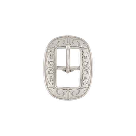 Jeremiah Watt Accented Floral Oval Center Bar Buckle