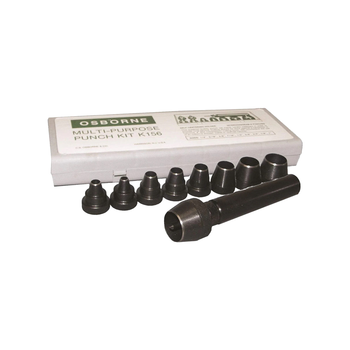 C.S Osborne Self-Centering Punch Set, #T-156-K