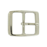 1 1/4" Nickel, Center Bar Buckle, Solid Brass, #C-1343-SBN