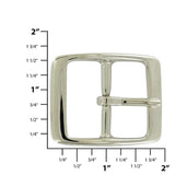 1 1/4" Nickel, Center Bar Buckle, Solid Brass, #C-1343-SBN