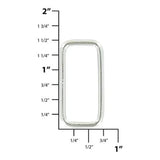 1 1/4", Nickel Plated, Welded Rectangular Ring, Steel, #P-3212-NIC