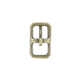 1/2" Antique Brass, Center Bar Buckle, Solid Brass, #C-1401-ANTB