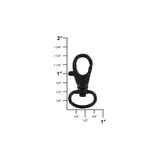 1/2" Matte Black, Trigger  Swivel Snap Hook, Zinc Alloy-PK5, #P-1276-BLK