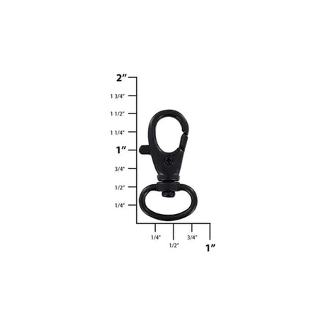 1/2" Matte Black, Trigger  Swivel Snap Hook, Zinc Alloy-PK5, #P-1276-BLK