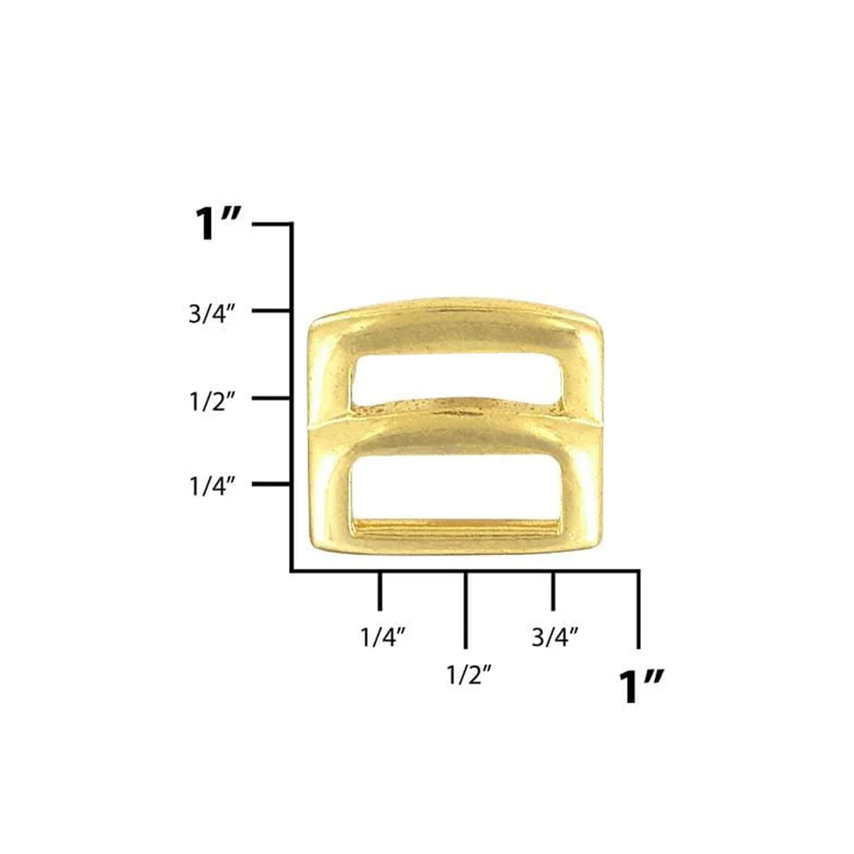 1/2" Gold, Handle Loop with Prongs, Zinc Alloy, #P-1730