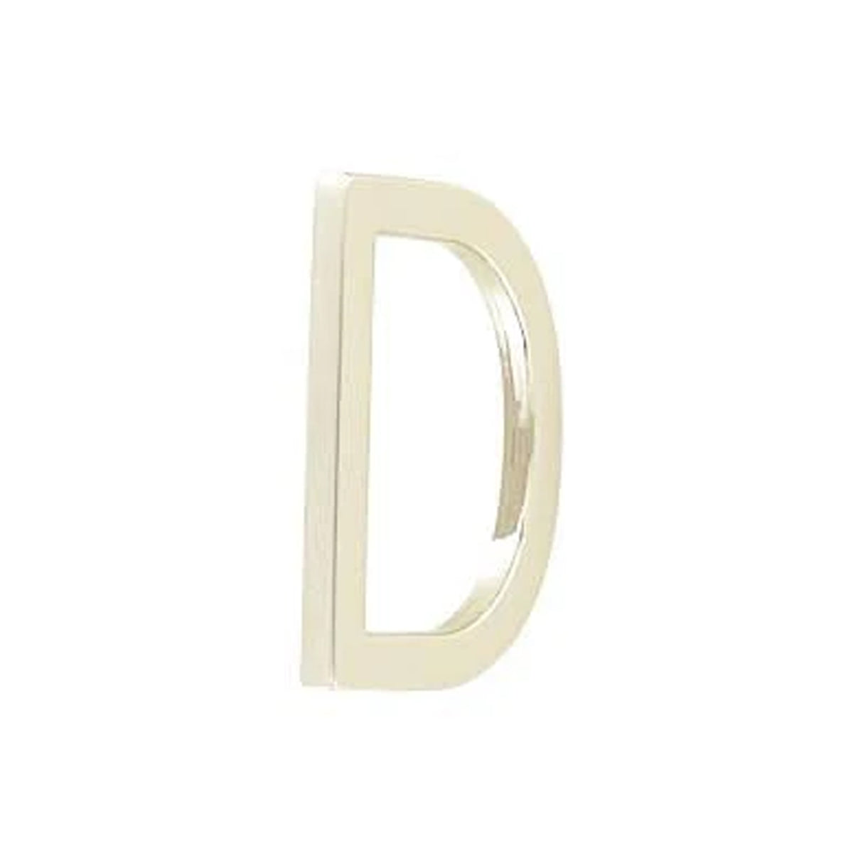 1" Shiny Nickel, Solid D Ring, Zinc Alloy, #P-3143-NIC