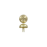 17mm Brass, Round Handbag Bottom Stud, Steel-PK10, #312-6-16-BP