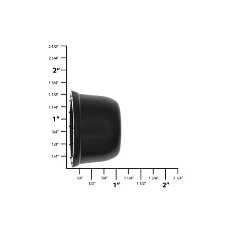 3/4" Black, Bottom Stud, Plastic, #L-3370