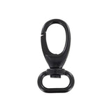 3/4" Matte Black, Lever Swivel Snap Hook, Zinc Alloy, #P-2275-BLK