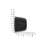 3/8". Black, Bottom Stud, Plastic, #L-351-3-8-BLK