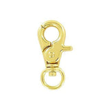 3/8" Shiny Gold, Trigger  Swivel Snap Hook, Zinc Alloy, #P-2651-GOLD