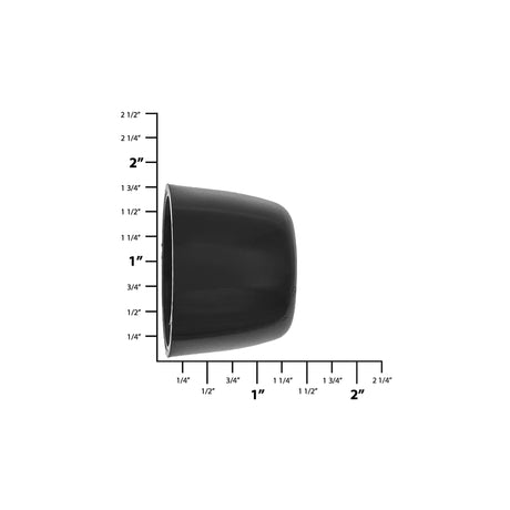 5/8", Black, Bottom Stud, Plastic, #L-351-5-8-BLK