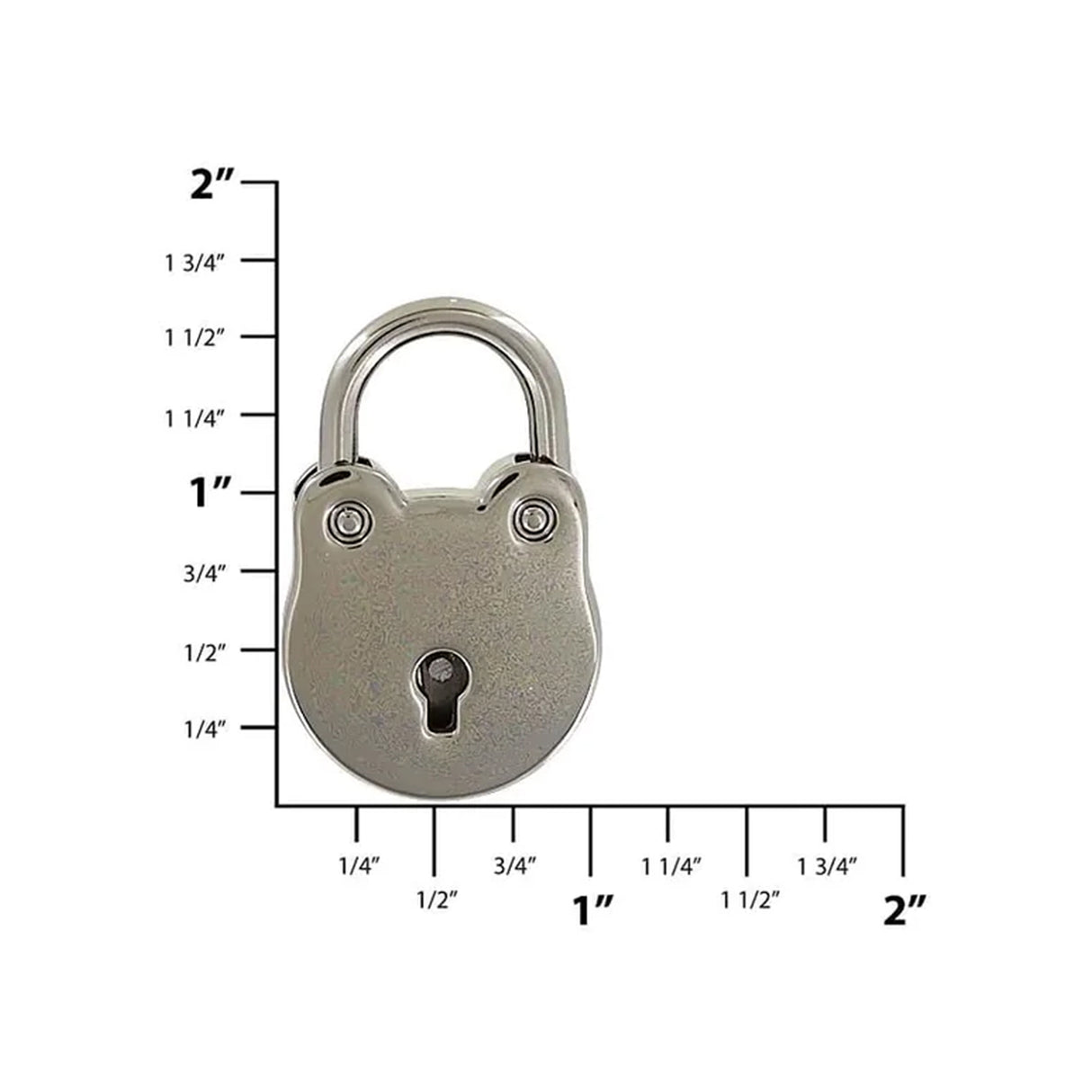 5/8" Shiny Gunmetal, Padlock, Zinc Alloy, #L-3311-GUNM