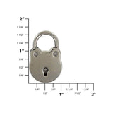 5/8" Shiny Gunmetal, Padlock, Zinc Alloy, #L-3311-GUNM