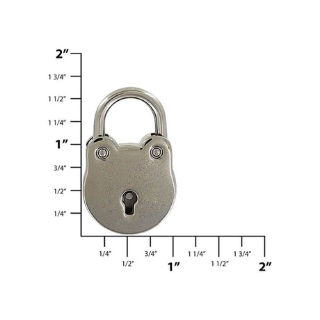 5/8" Shiny Gunmetal, Padlock, Zinc Alloy, #L-3311-GUNM