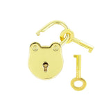 5/8" Shiny Gold, Padlock, Zinc Alloy, #L-3311-GOLD