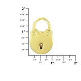 5/8" Shiny Gold, Padlock, Zinc Alloy, #L-3311-GOLD