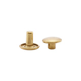 7mm Brass, Double Cap Jiffy Rivet, Solid Brass- 100ct, #NB407D-SB