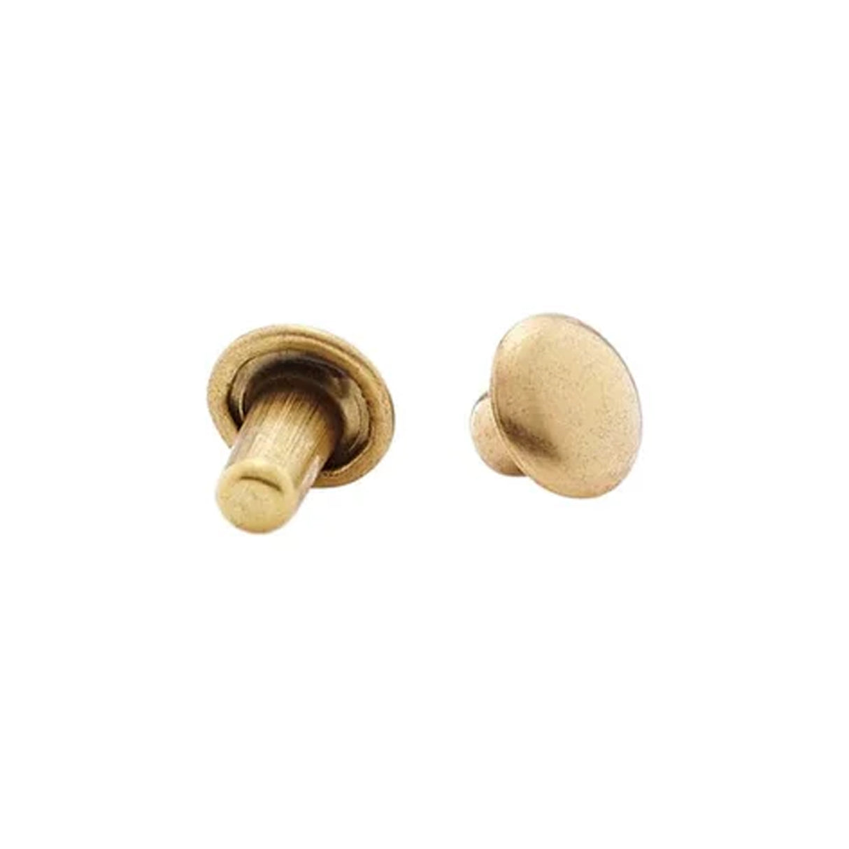 7mm Brass, Double Cap Jiffy Rivets, Solid Brass-100ct, #NB307D-SB