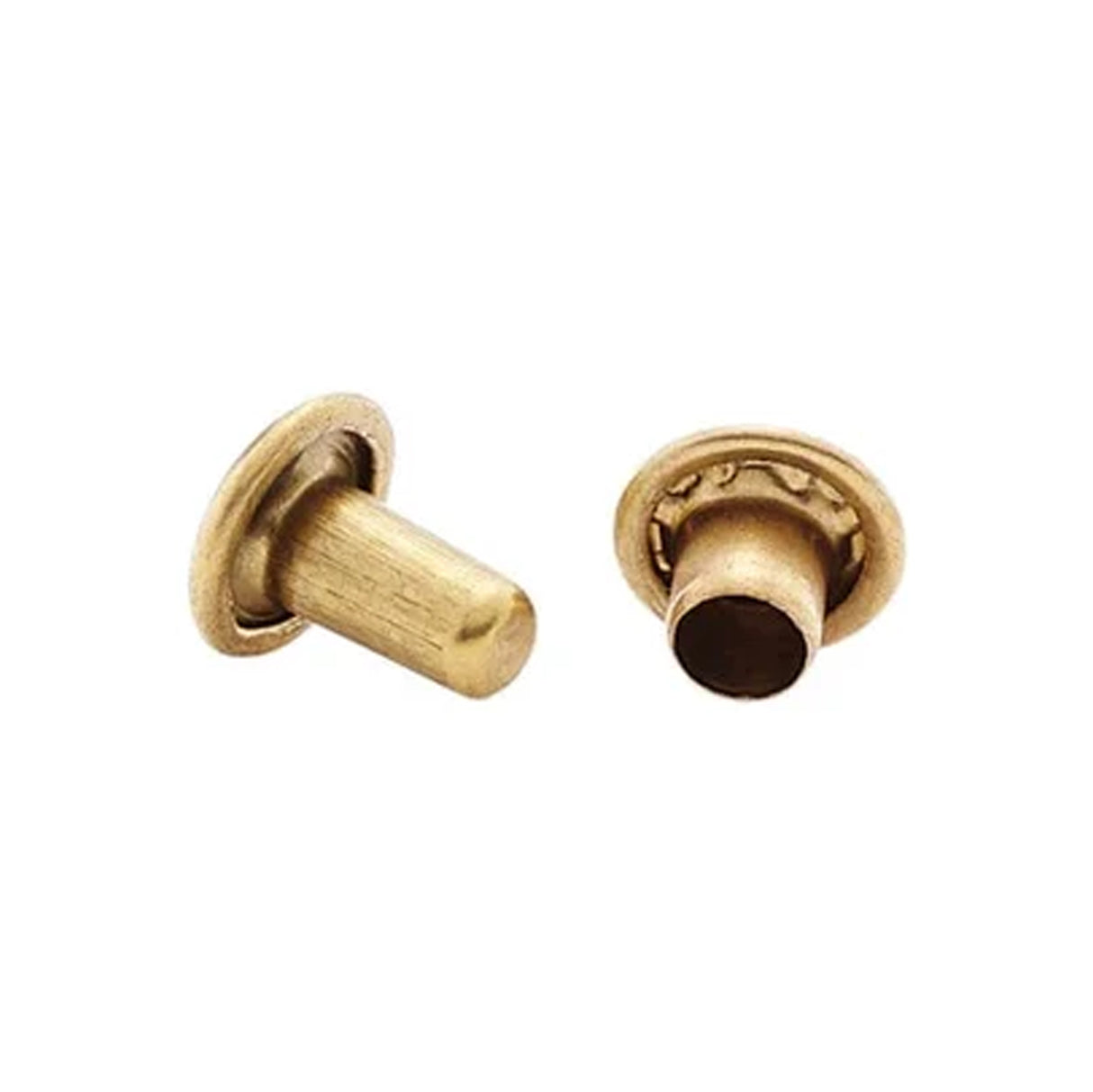 7mm Brass, Double Cap Jiffy Rivets, Solid Brass-100ct, #NB307D-SB