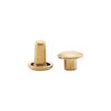 7mm Brass, Double Cap Jiffy Rivets, Solid Brass-100ct, #NB307D-SB