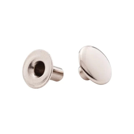 7mm Nickel, Single Cap Jiffy Rivet, Solid Brass- 100ct, #NB407S-SBN