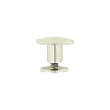 11mm Shiny Nickel,  Flat Top Stud with Screw, Zinc Alloy - PK5, #P-2781-NIC