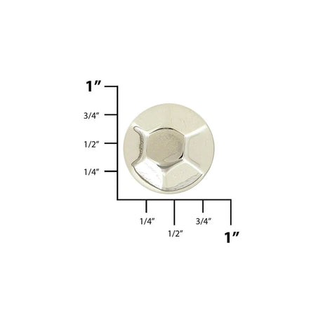 20mm Nickel, Hexigon Stud With Screw, Zinc Alloy, #P-2817-NIC