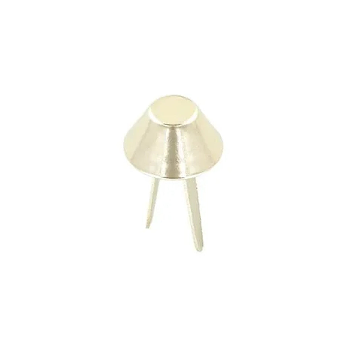 5/8" Nickel, Cone Handbag Bottom Stud Prong, Zinc Alloy-PK10, #P-1503-NP