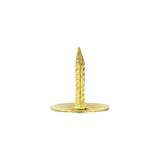 9.5mm Gold, Tack, Steel-PK10, #A-55T-3-8-BP