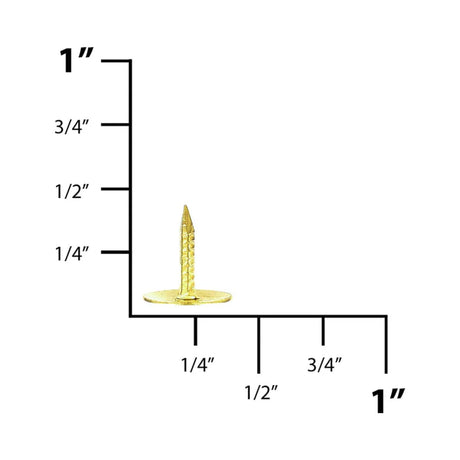 9.5mm Gold, Tack, Steel-PK10, #A-55T-3-8-BP