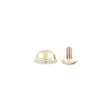 11mm, Nickel, Dome Top Stud with Screw, Zinc Alloy, #P-2587