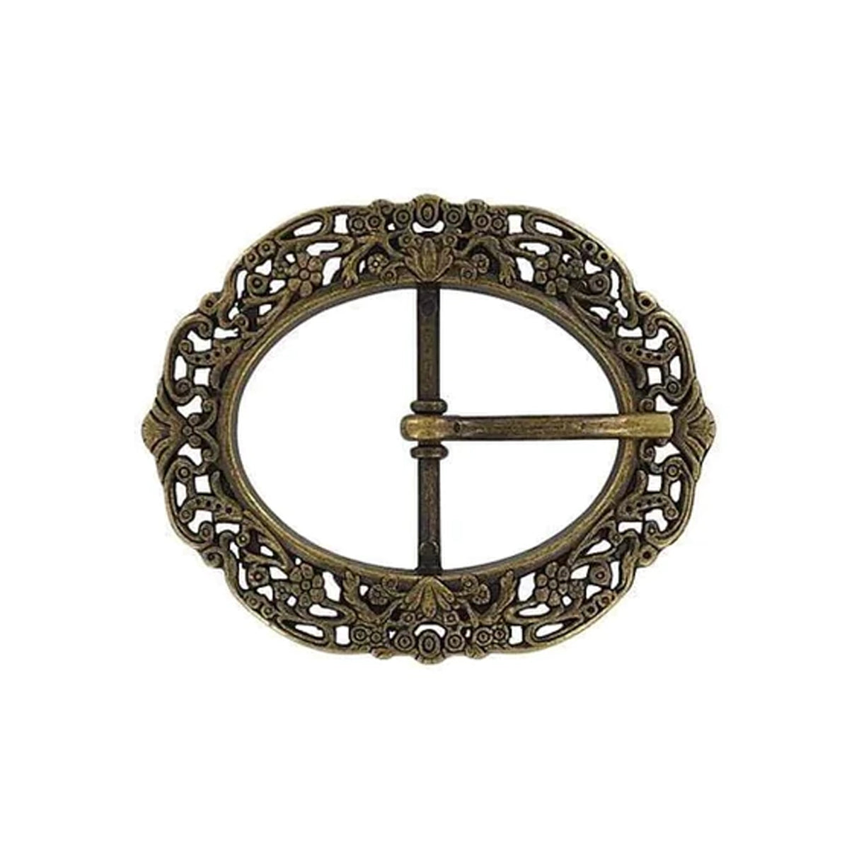 1 1/4" Antique Brass, Artisan Center Bar Buckle, Zinc Alloy, #C-1811-ANTB