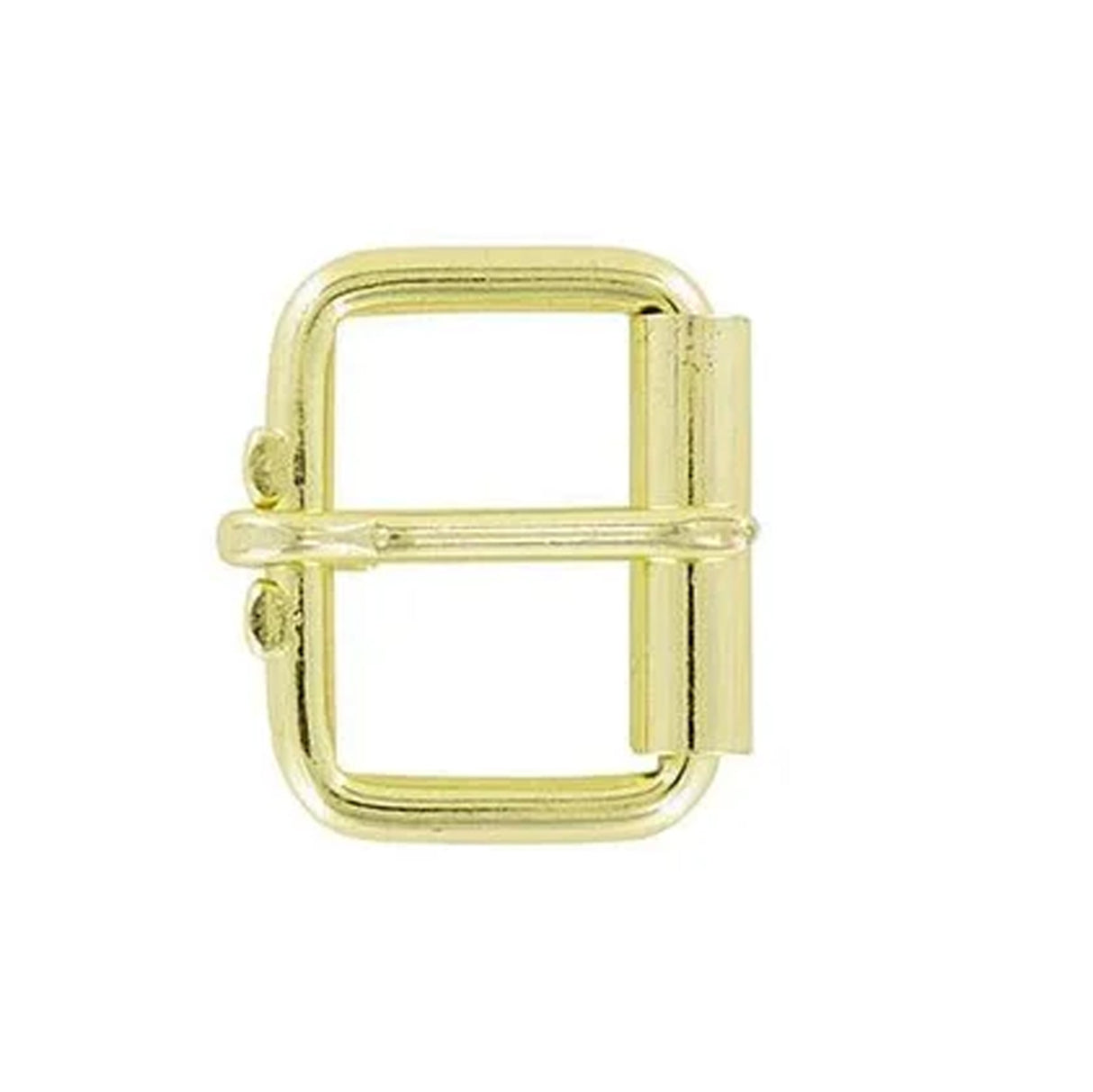 1 1/4" Brass, Heel Bar Roller Buckle, Steel, #C-1055-1-1-4-BP